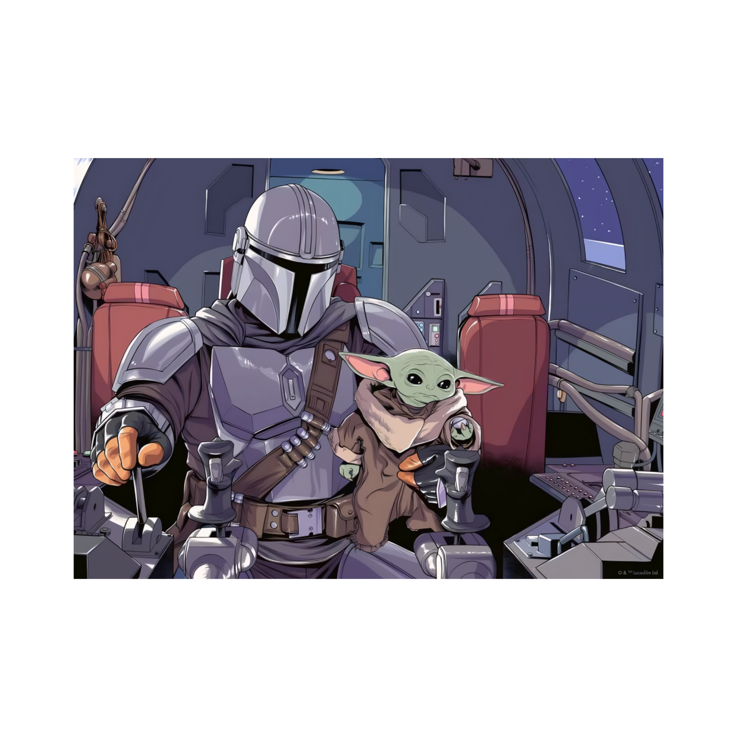 Star Wars The Mandalorian Jigsaw Puzzle Cartoon (1000 pieces)