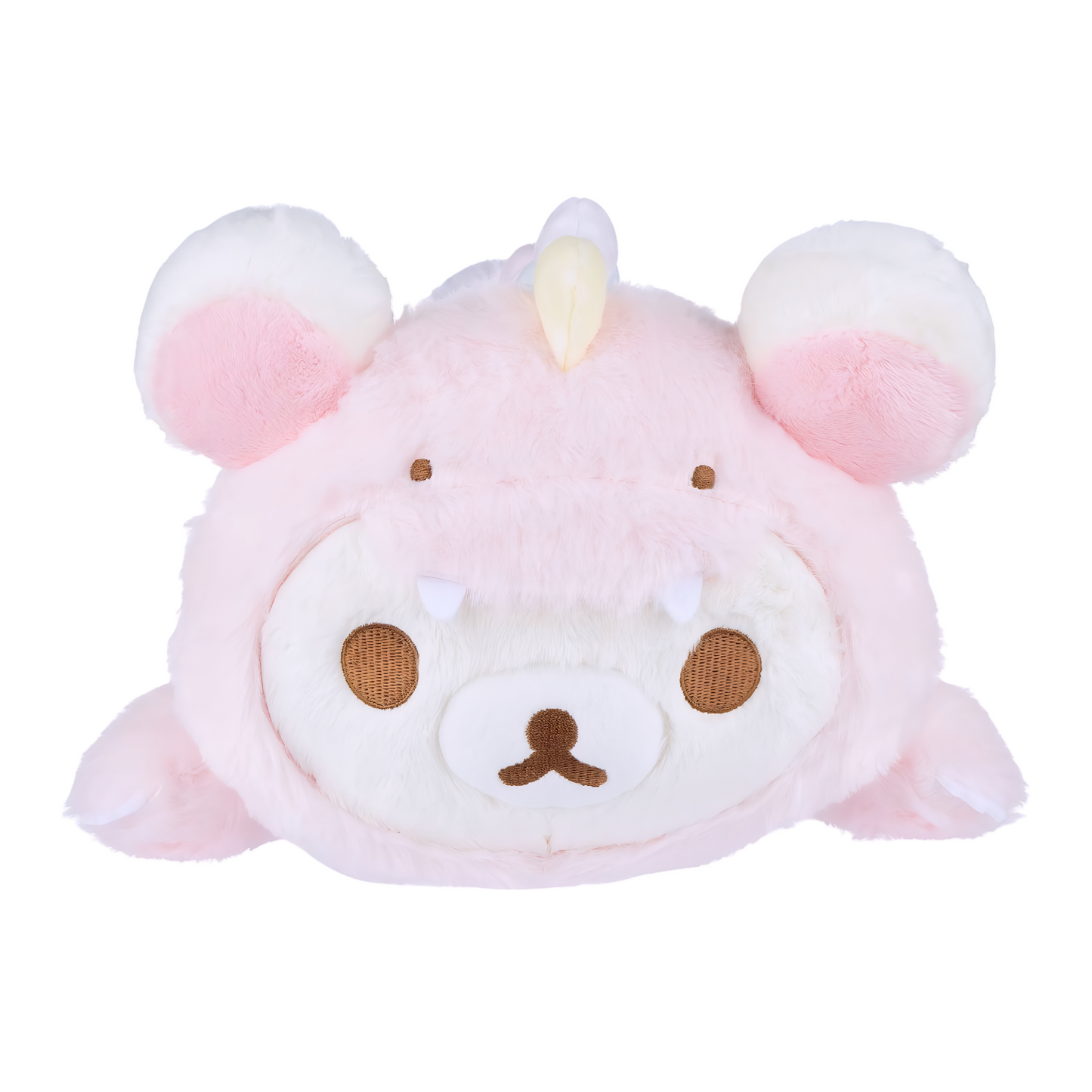 Korilakkuma Dinosaur Plush – San-X Official Soft Pink Dino Costume Stuffed Toy (Jumbo Size)