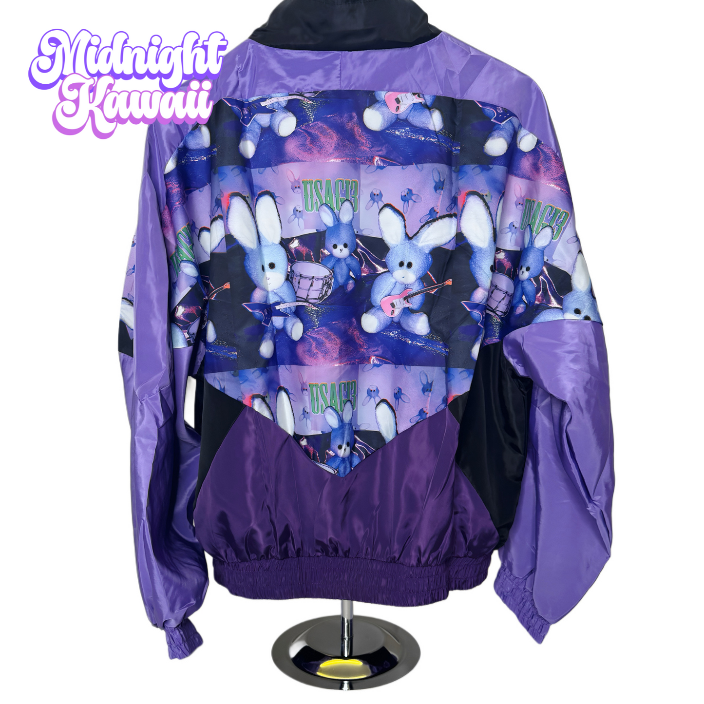 ACDC RAG x @kmakici Purple Bunny Print Zip Jacket – Unisex