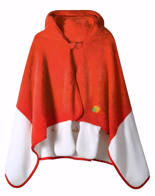 Strawberry Daifuku Character Hooded Cape