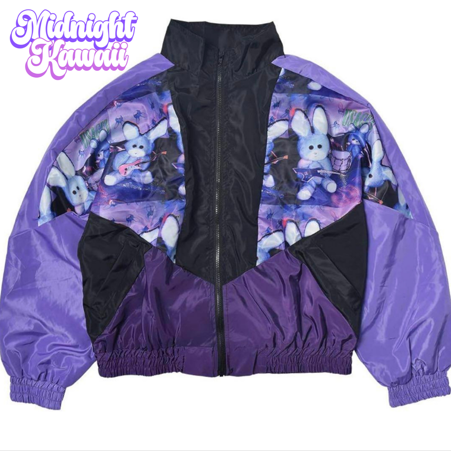 ACDC RAG x @kmakici Purple Bunny Print Zip Jacket – Unisex