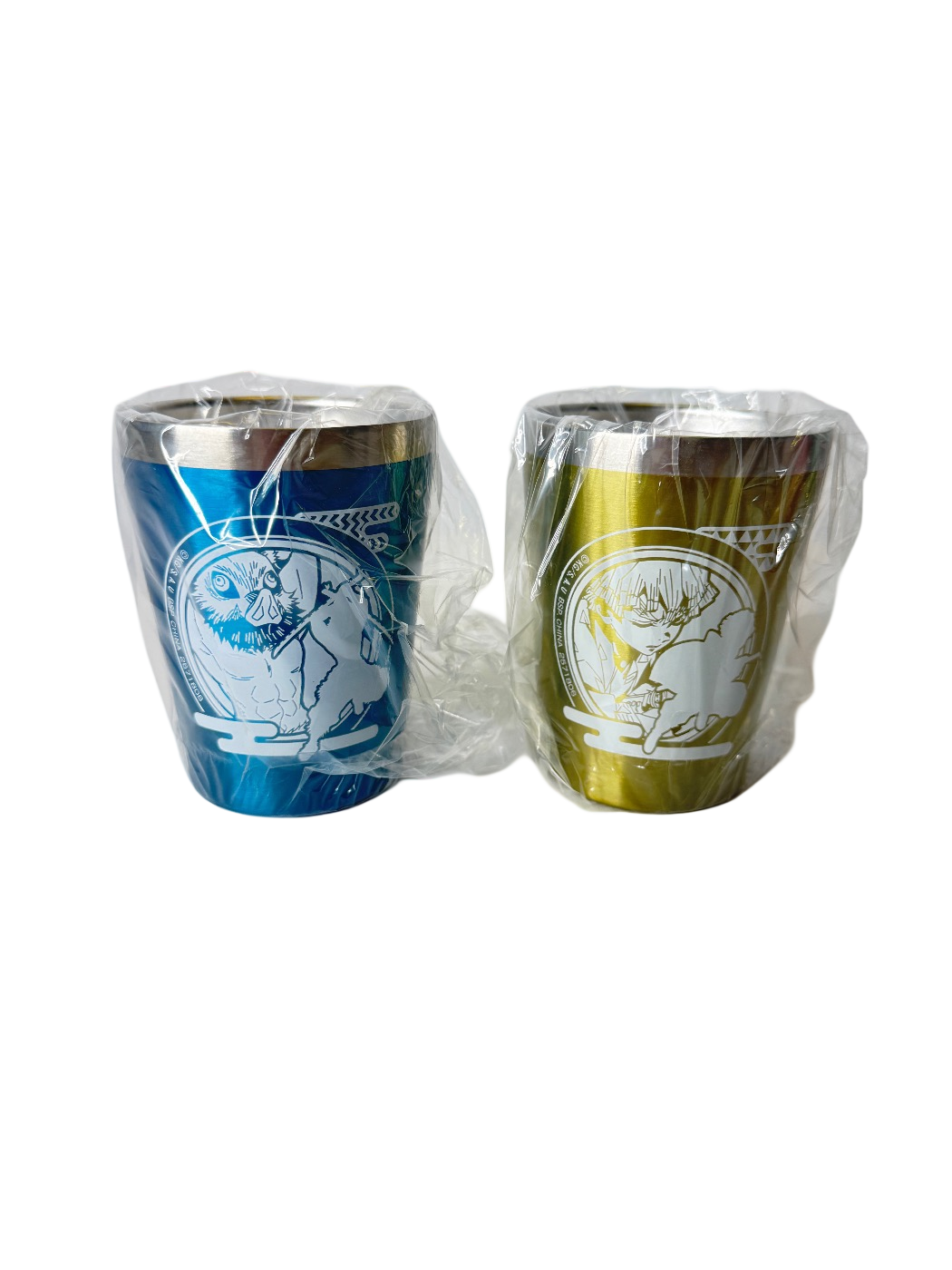 Demon Slayer Stainless Steel Tumbler Set – Inosuke & Zenitsu 2-Pack (Banpresto)