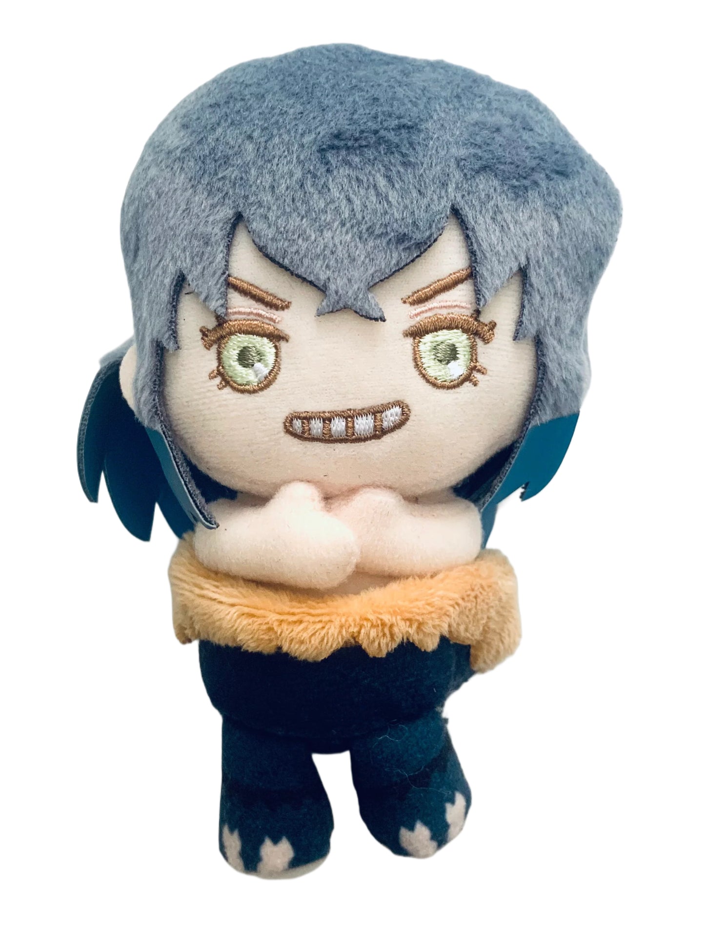 Inosuke Hashibira Plush – Demon Slayer Official 6" Chibi Doll (Unmasked)