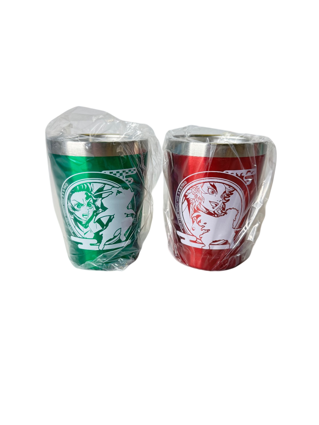 Demon Slayer Stainless Steel Cup Set – Tanjiro & Rengoku (2-Pack, Banpresto)