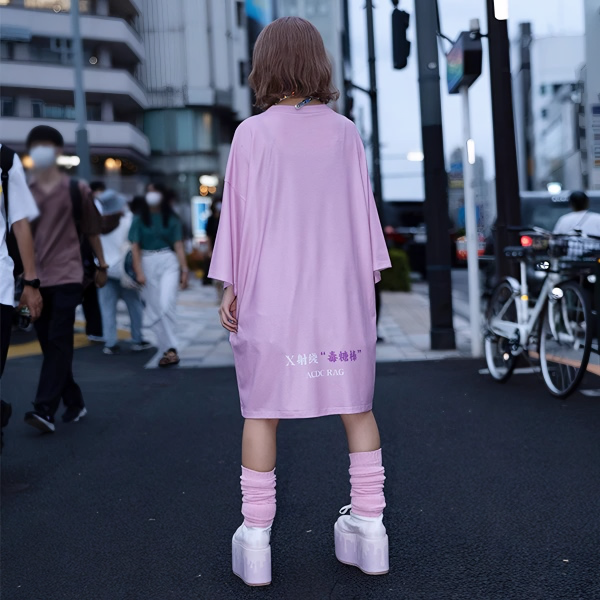 ACDC RAG Lollipop Oversized T-Shirt Pink