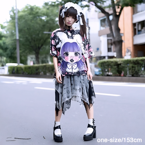 ACDC RAG Violet in the Sky Gothic Lolita Graphic T-Shirt
