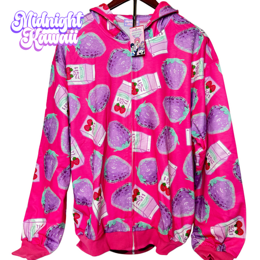 ACDC RAG Strawberry Milk Zip Jacket  Menhera Chan– Pink x Purple