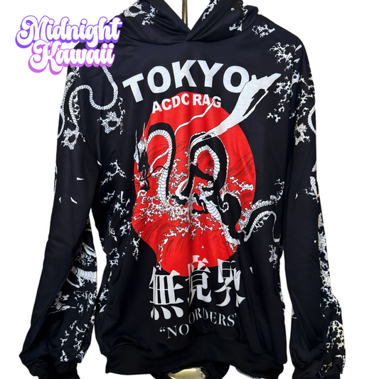 ACDC RAG Tokyo Dragon Hoodie – Black x Red