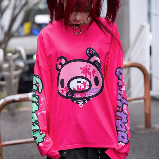 ACDC RAG  Gloomy Long Sleeve T-shirt Bright Pink