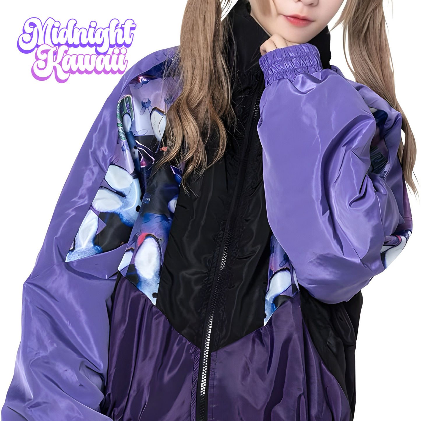 ACDC RAG x @kmakici Purple Bunny Print Zip Jacket – Unisex