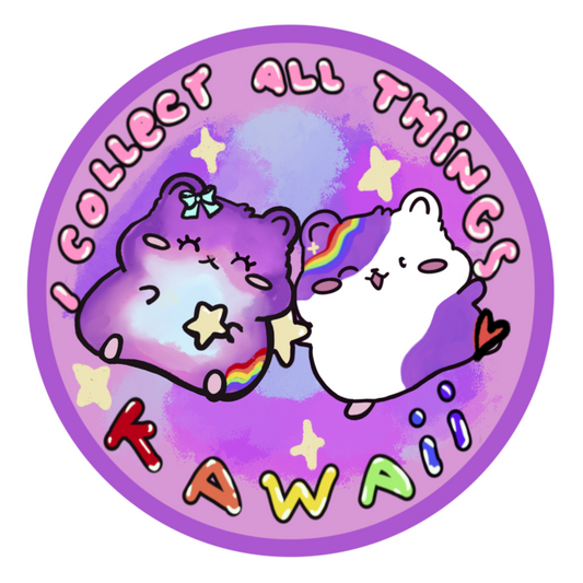 I Collect All Things Kawaii Mascot Sticker