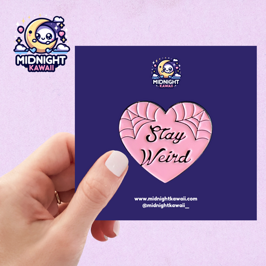 Stay Weird Heart Enamel Pin