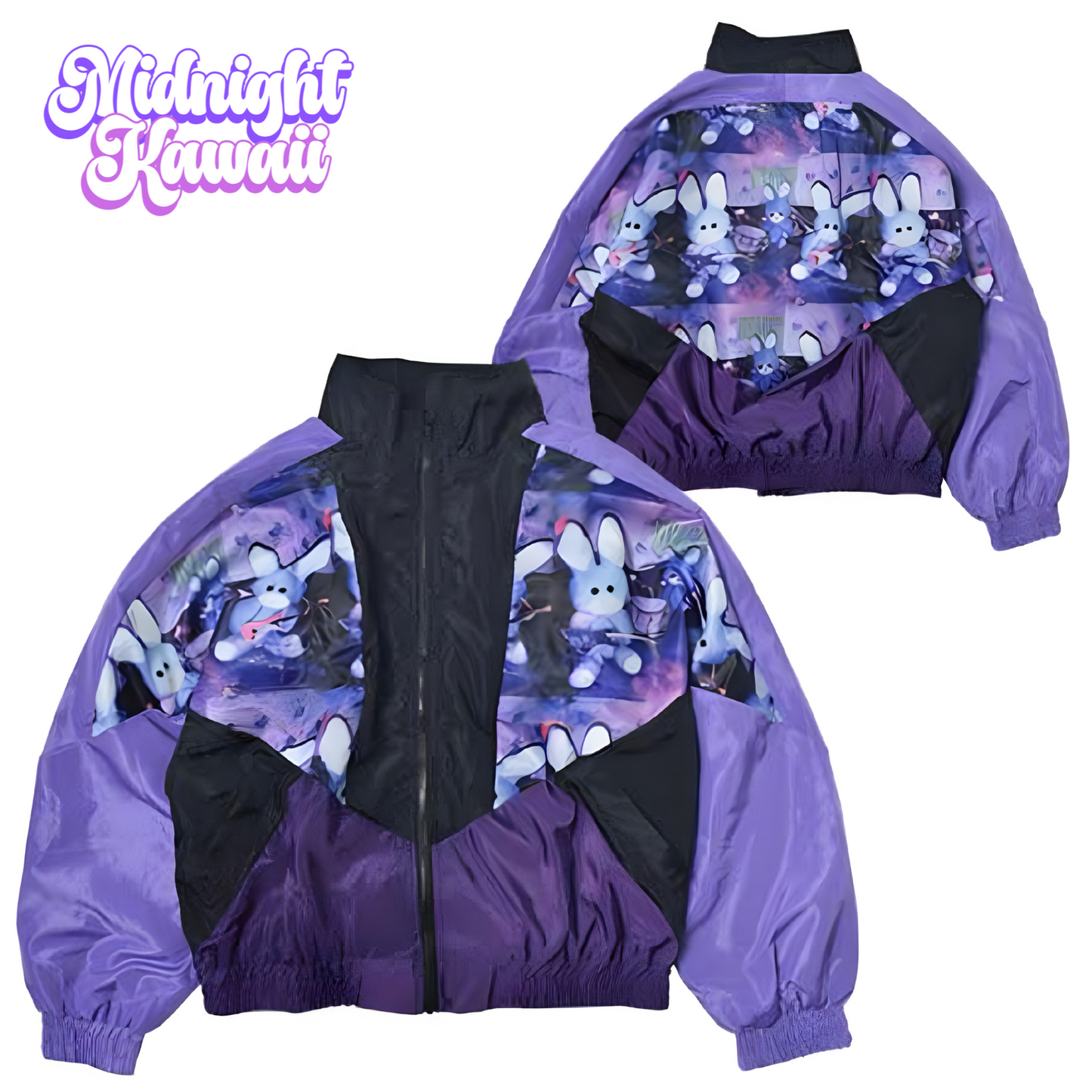 ACDC RAG x @kmakici Purple Bunny Print Zip Jacket – Unisex