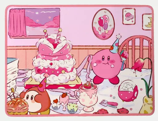 Kirby × Dr. MORICKY “Cake Party” Table Rug Mat