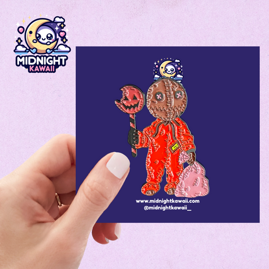 Pumpkin Man Horror Enamel Pin