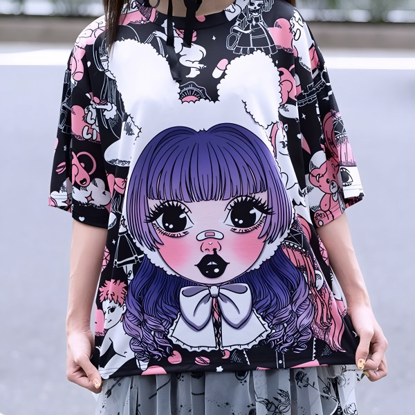ACDC RAG Violet in the Sky Gothic Lolita Graphic T-Shirt