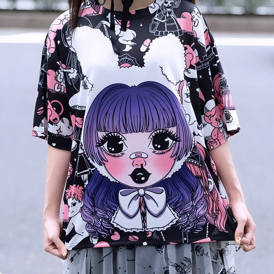 ACDC RAG Violet in the Sky Gothic Lolita Graphic T-Shirt