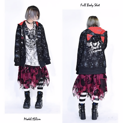 ACDC RAG Punk & Cute Cat Ears Hoodie