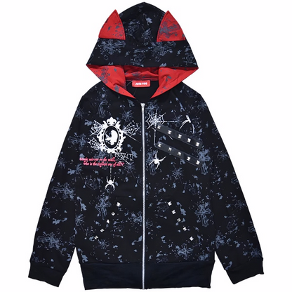ACDC RAG Punk & Cute Cat Ears Hoodie