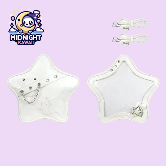 Ita Bag - Matte White Star Shoulder Bag