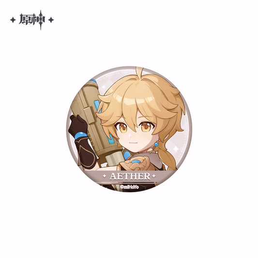Genshin Impact Character Illustration Series Can Badge – Aether