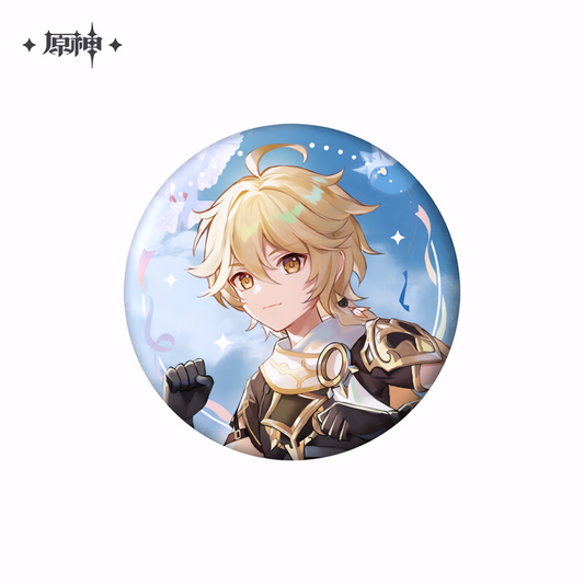 Genshin Impact Character Illustration Series Can Badge – Traveler (Aether)