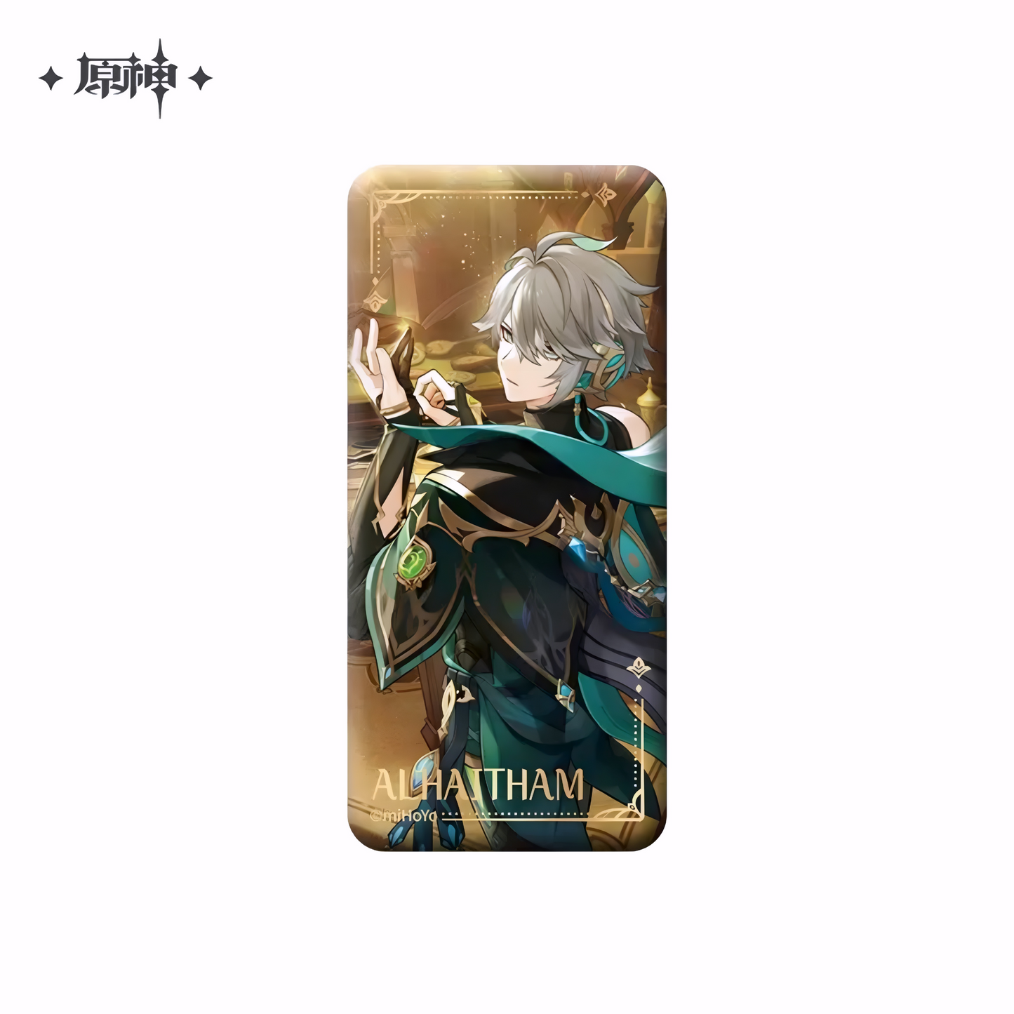 Genshin Impact Character Illustration Series Rectangular Badge – Alhaitham