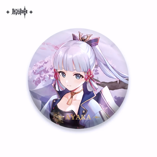 Genshin Impact Character Illustration Series Can Badge – Kamisato Ayaka