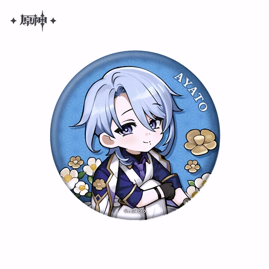 Genshin Impact Kamisato Ayato Chibi Series Can Badge