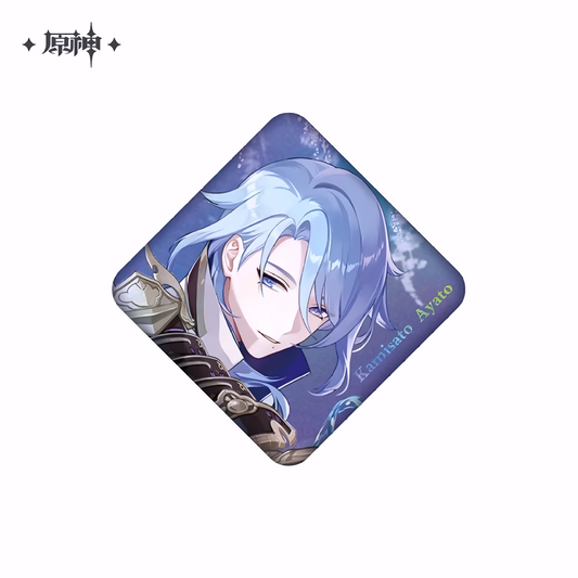 Genshin Impact Kamisato Ayato Square Acrylic Badge