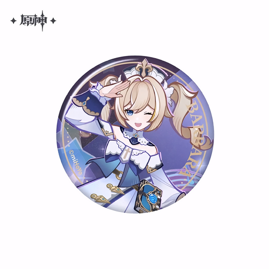 Genshin Impact Barbara Character Illustration Series Can Badge