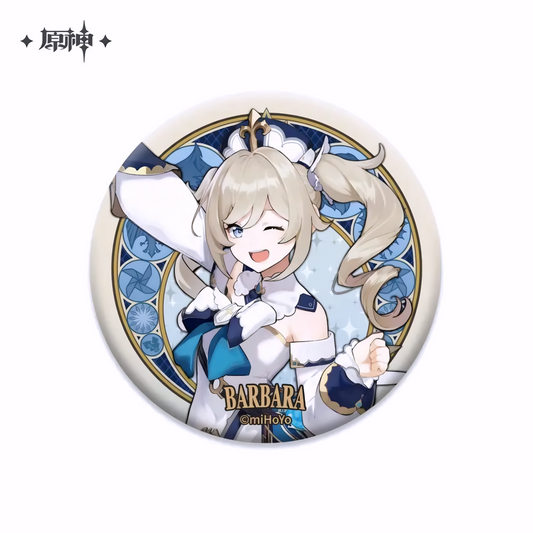 Genshin Impact Barbara Character Illustration Series Can Badge