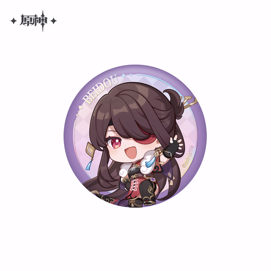 Genshin Impact Character Chibi Series Can Badge – Beidou (Official miHoYo Merchandise)