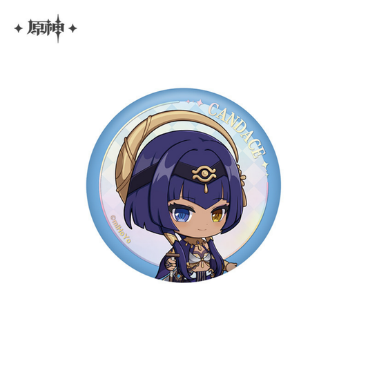 Genshin Impact Character Chibi Series Can Badge – Candace (Name Frame Ver.)