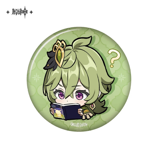 Genshin Impact Collei Chibi Button Badge – Official Art Style Dendro Ranger Pin 58mm