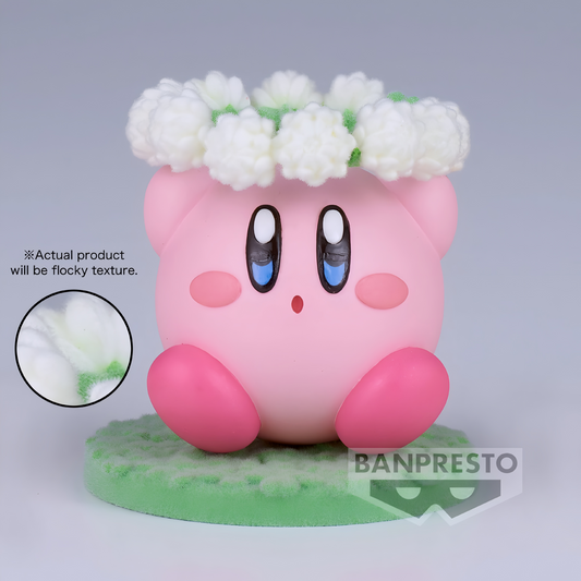 Banpresto: Kirby - Fluffy Puffy Mine Figure (Play in the Flower Ver. B) – 4 cm Flocked Edition