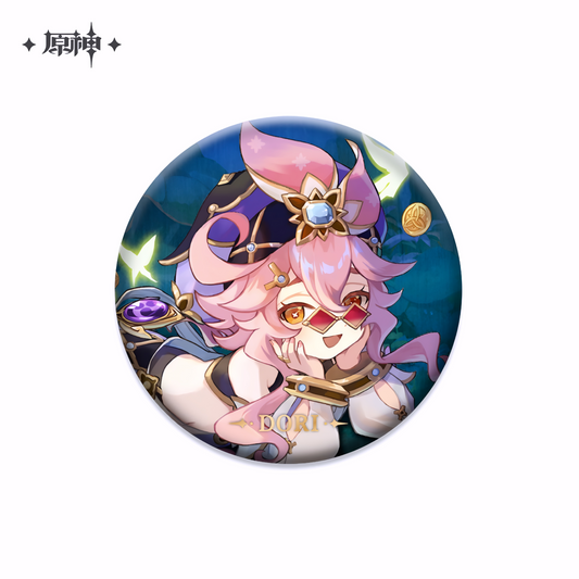 Genshin Impact Character Illustration Series Can Badge – Dori (Official miHoYo Merchandise)