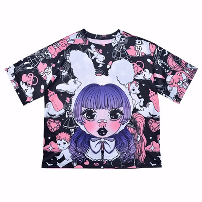 ACDC RAG Violet in the Sky Gothic Lolita Graphic T-Shirt