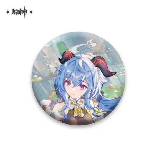 Genshin Impact Ganyu Scenic Ver. 58mm Can Badge Official miHoYo