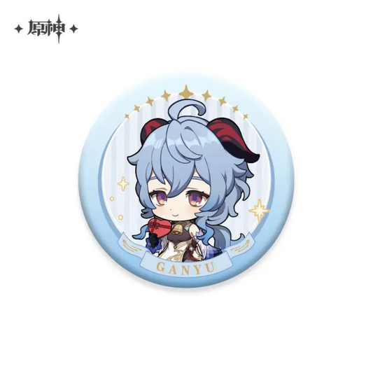 Genshin Impact Ganyu Chibi Heart 58mm Can Badge Official miHoYo