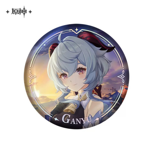 Genshin Impact Ganyu Sunset Ver. 58mm Can Badge Official miHoYo
