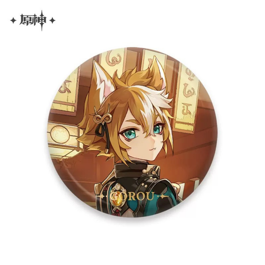 Genshin Impact Gorou Portrait Button Badge Inazuma Anime Pin