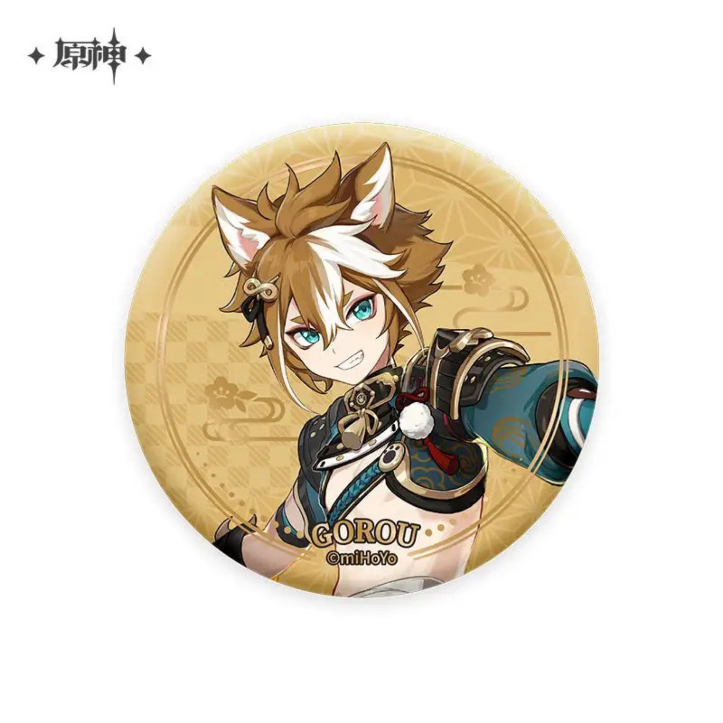 Genshin Impact Gorou Character Button Badge 58mm Official Style