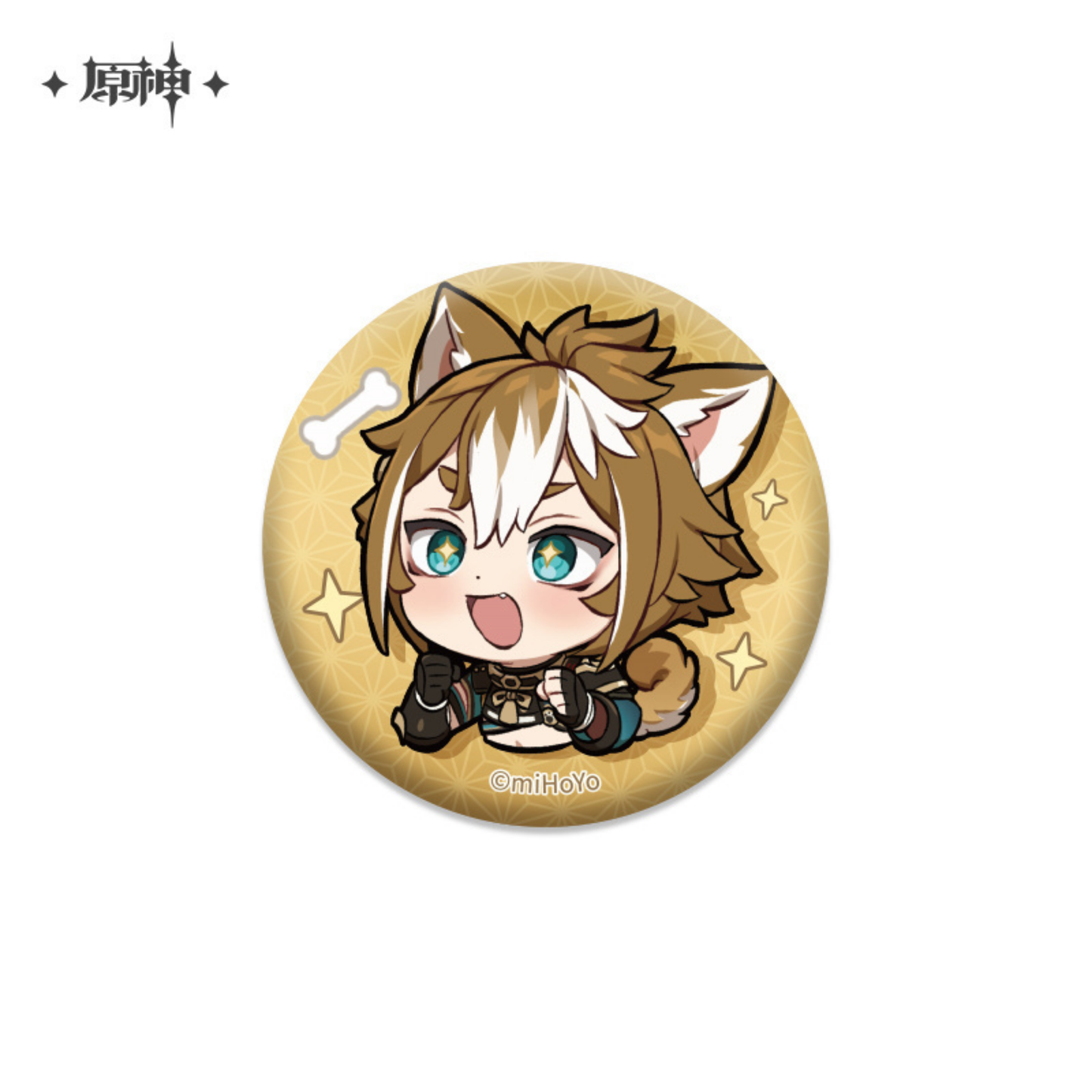 Genshin Impact Gorou Chibi Button Badge Cute Anime Pin 58mm