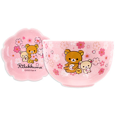 ilakkuma Sakura Ceramic Bowl – Official San-X Pink Cherry Blossom Dish