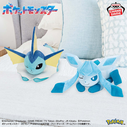Pokemon Mofugutto Plush - Vaporeon and Glaceon