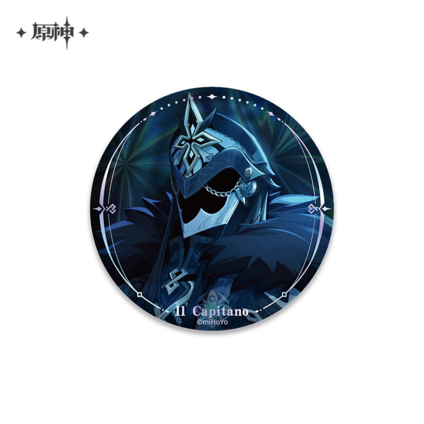 Genshin Impact Il Capitano Official Round Badge Fatui Harbinger miHoYo