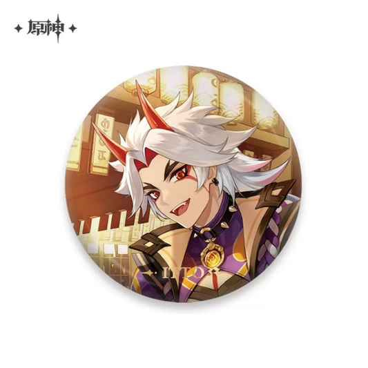 Arataki Itto Portrait Badge – Genshin Impact Official Pin (58mm)
