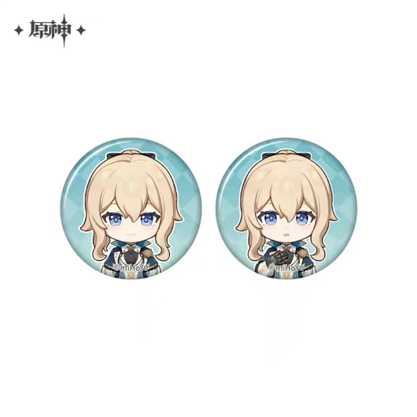 Genshin Impact – Jean Mini Chibi Badge Set (2-Piece) - Official miHoYo Merchandise