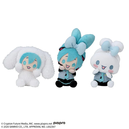 Hatsune Miku x Cinnamoroll “Hyokopyoko” Hopping Mascot Plush Collection